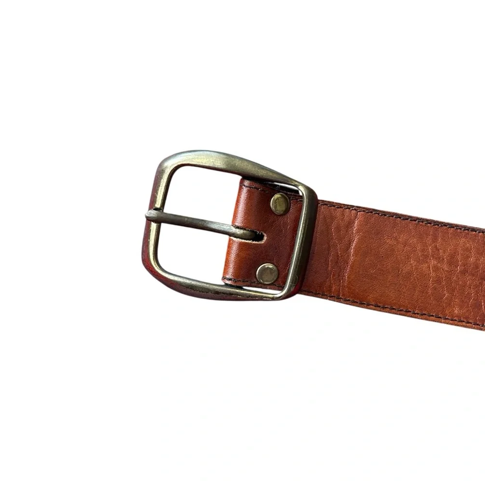 Hand Laced Steel hide Brown Belt Size 38 Mens